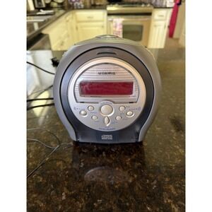 AUDIOVOX AM/FM ALARM CLOCK RADIO CD PLAYER Model CD1172 WORKs‎ VTG Y2K Music